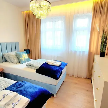 公寓 Grand Royal Baltic - Luksusowy 150 Metrow Od Plazy, Port, Taras, Bezplatny Parking, Lokalizacja W Centrum Ustki *